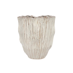 Lima White Vase Oval Double 30x17x36cm