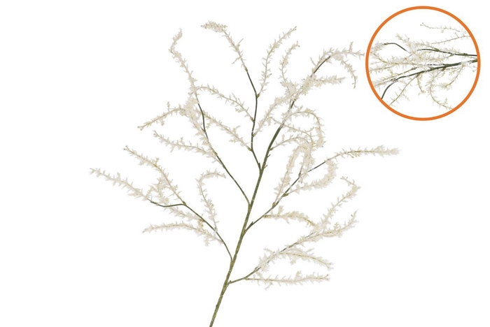 <h4>Silk Flocky Powder Flower Spray White 126cm</h4>