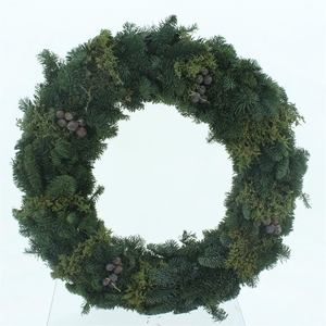 Krans Mix Half Gebonden 80cm (cypresse Nuts)