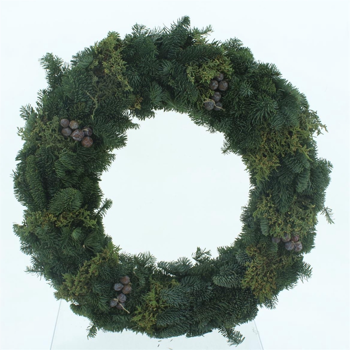 <h4>Krans Mix Half Gebonden 80cm (cypresse Nuts)</h4>