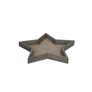 Christmas Wood tray star d30*3.5cm