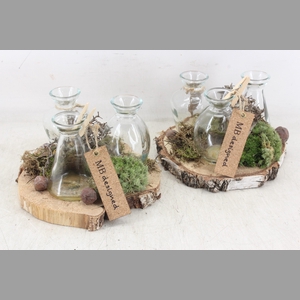 arr2 MB - Hout schijf 3fles naturel