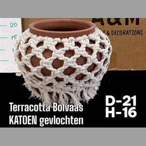 TERRACOTTA POT+TOUW H21XD16