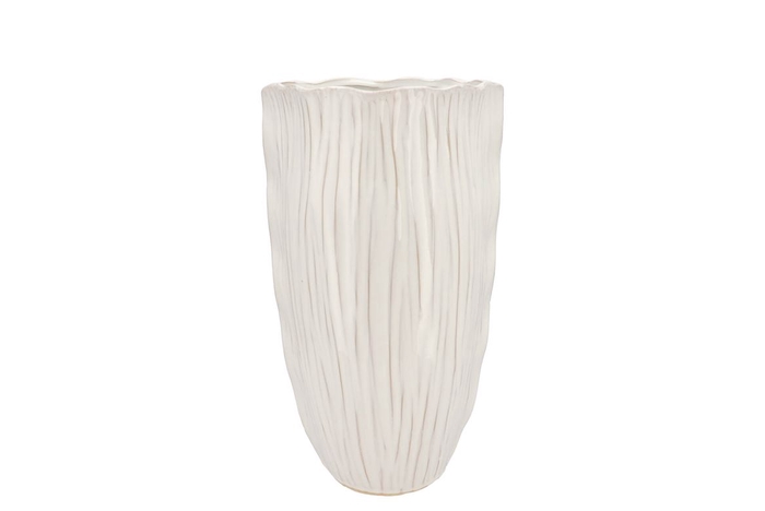 <h4>Lima White Vase Long 21x21x35cm</h4>