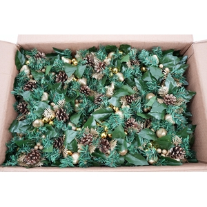 Wreath christmas ring Ø6cm gold R2