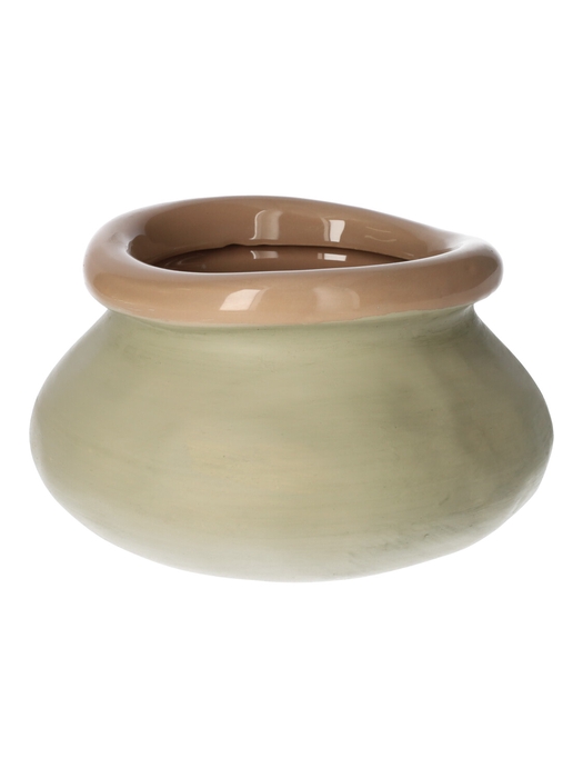 <h4>DF03-720460900 - Planter Twiz d9.5/13xh8.5 beige/grey</h4>