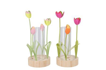 <h4>Xelly Colourfull Metal Rack Tulip Vase Round Ass 1</h4>