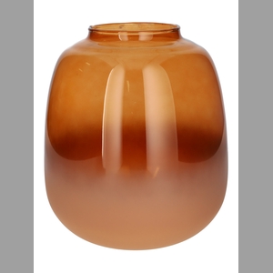DF02-666003800 - Vase Amelie Duo d10.5/22.2xh25.3 brown matt/transp