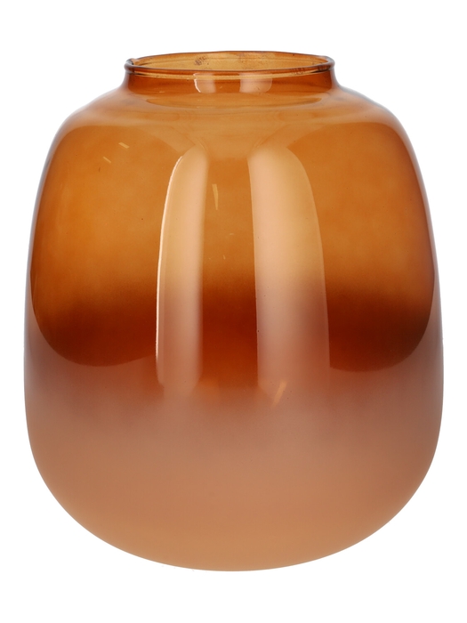 DF02-666003800 - Vase Amelie Duo d10.5/22.2xh25.3 brown matt/transp