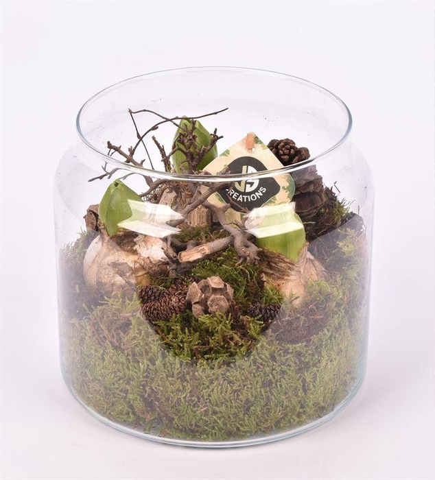 <h4>Glas melkbus met rechte hals 18cm</h4>