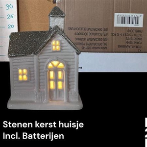 Stone Christmas House + Led Light