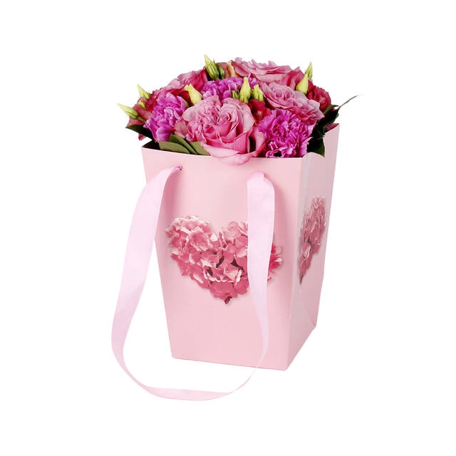 <h4>Bag Verena cardboard 16x12xH22cm pink  10/bag</h4>