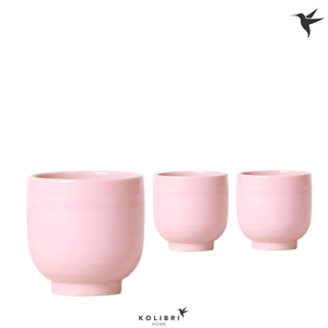Kolibri Home Glazed pot pink