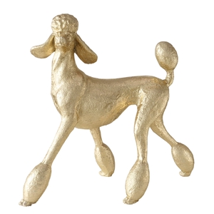 /Figurine Sonia, Dog, H 74,5 cm, Magnesia, Gold magnesia gold