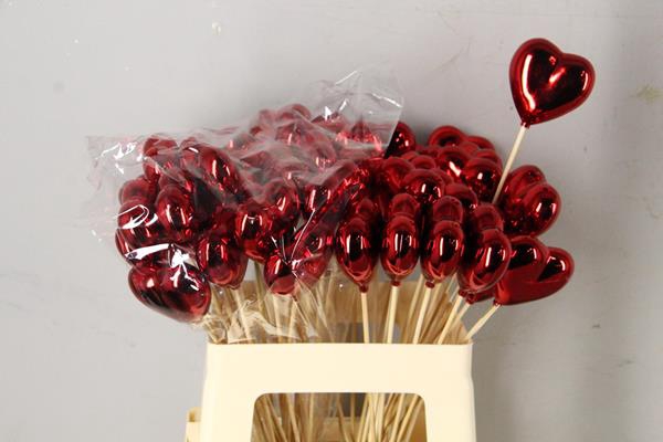 <h4>Stick Heart Metallic Red 6cm</h4>