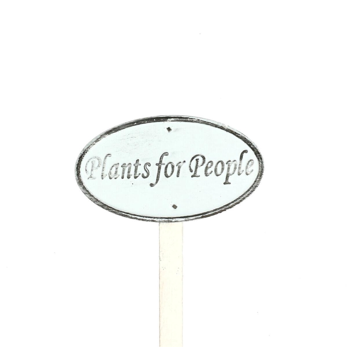 <h4>Bijsteker 20cm Metaal Plants people 4*8cm</h4>