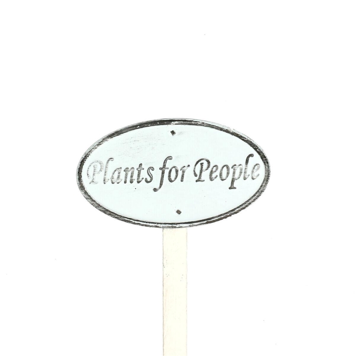 <h4>Bijsteker 20cm Metaal Plants people 4*8cm</h4>