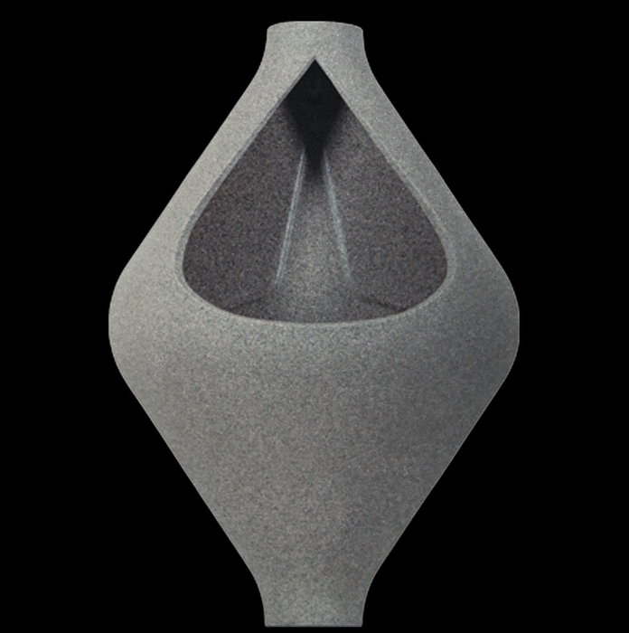 <h4>VASO PAREDE GOTA 35 PRETO ARDOSIA</h4>