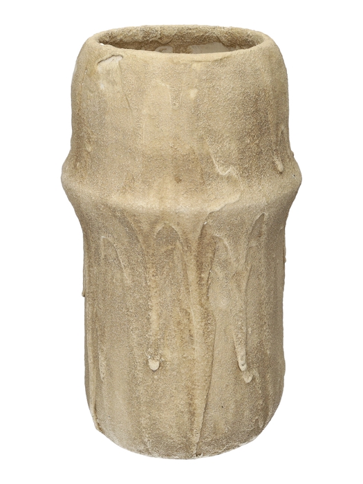 <h4>DF03-730290200 - Vase Elvina d13.5/17xh30.5 beige</h4>