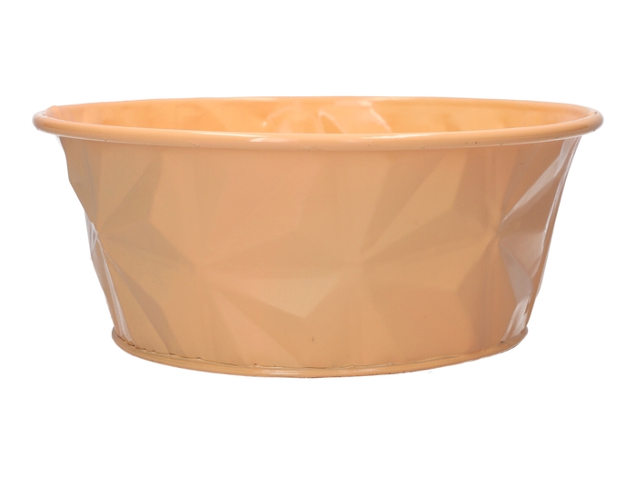 <h4>DF04-666774800 - Planter Zinna d21.5xh9 peach</h4>