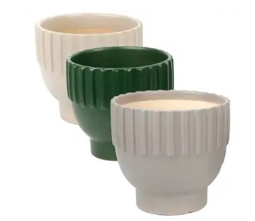 <h4>VASO DECORATIVO DE CERAMICA 18CM IMP G DVA524 - CREME</h4>