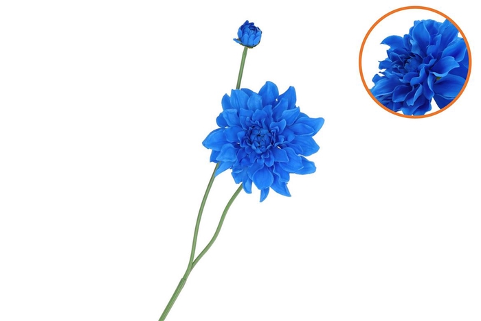 Silk Dahlia Spike Blue 78cm