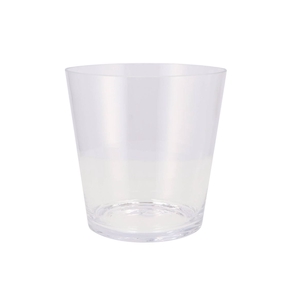 Glass Pot Conic Cold Cut 21x21cm