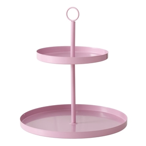 Tiered tray Samina, H 34 cm, Iron powder coated, lightrose, 4066076540501, 2061233