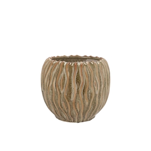 Finn Scottish Green Structure Pot 14x14x13cm