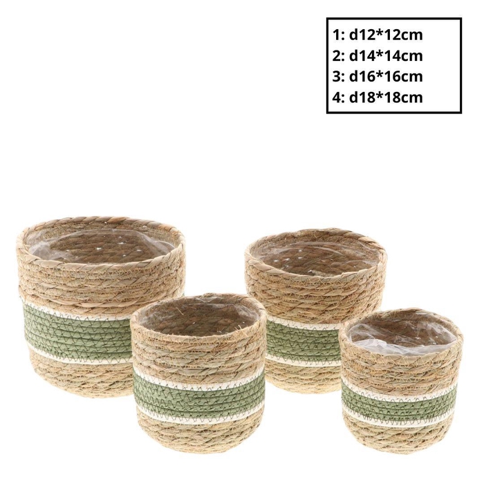 <h4>Basket sets Nora pot S/4 d18*18cm</h4>