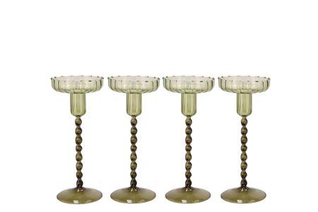 <h4>Jules Summer Green Candle Holder Ass 9x17cm</h4>