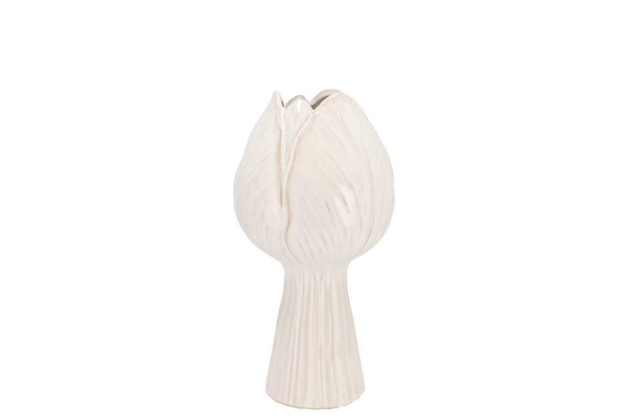 <h4>Tulip White Vase Tulip 11x11x21cm Nm</h4>