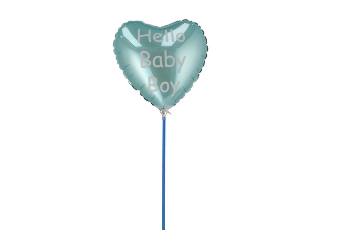 Stick-ins Ballon Hello Baby Boy 18x11x55cm A Piece
