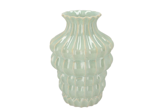 Dunja Pistache Vase 19x19x28cm Nm