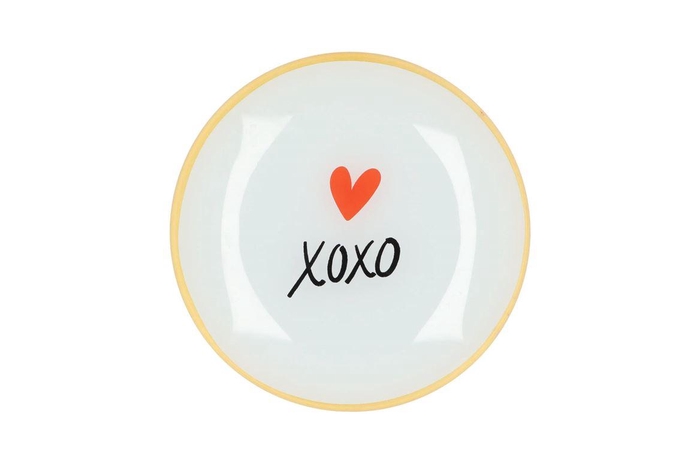 <h4>Plate Round Xoxo 18x18x2cm</h4>