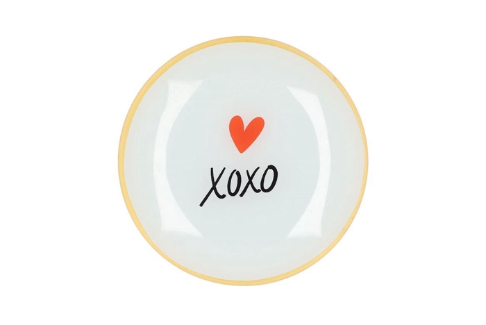<h4>Plate Round Xoxo 18x18x2cm</h4>