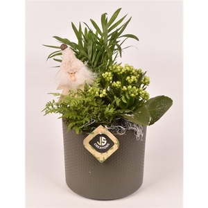 Keramiek pot 14 cm groen