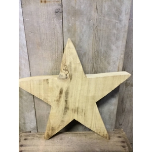 WOODEN STAR 34X34X5CM NATURAL