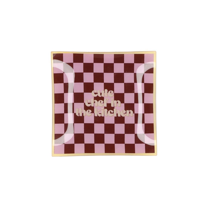 <h4>Plate Square Cute Chef 18x18x2cm</h4>