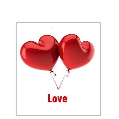 <h4>Valentine Card 7*7cm x20 Love Balloon</h4>