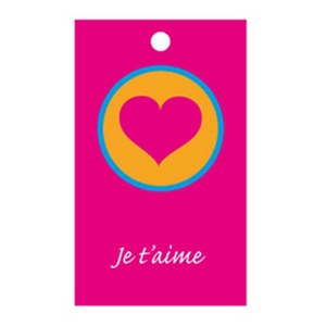 Bloemkaartjes ma -Je tÂ´aime- pakje 20 stuks