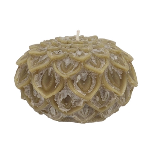 Candle Dahlia Olive 15x10cm