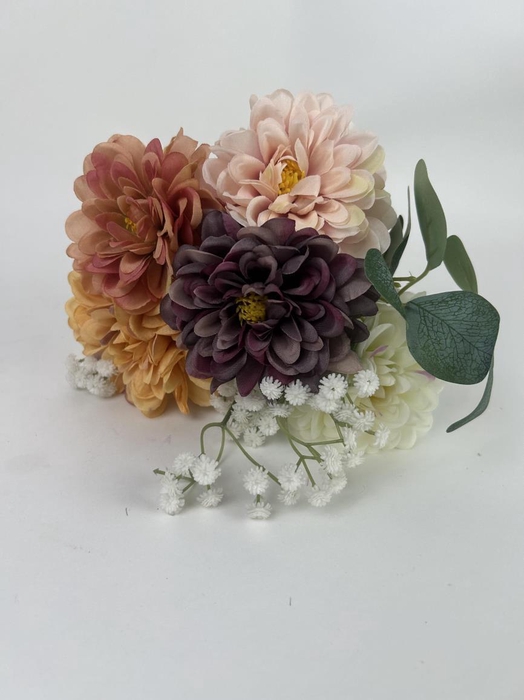 AF Dahlia bouq L42cm mix cream