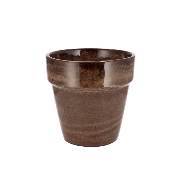 <h4>Ebbi Moss Brown Pot Glaze 17x17cm Nm</h4>