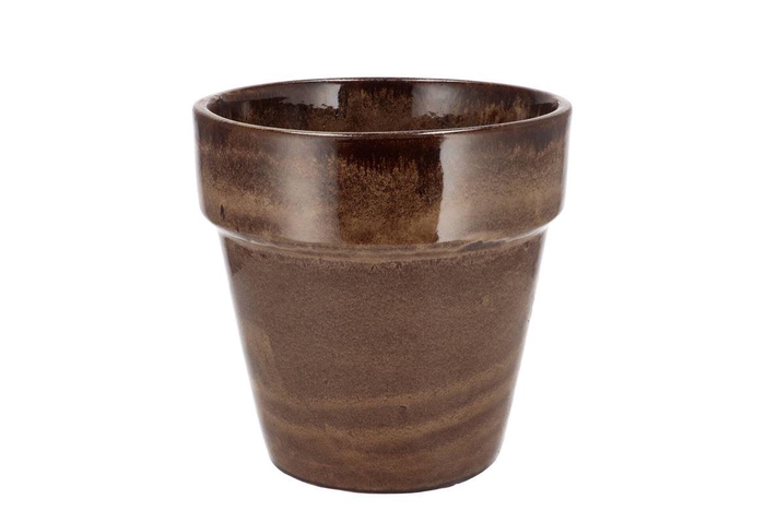 <h4>Ebbi Moss Brown Pot Glaze 17x17cm Nm</h4>