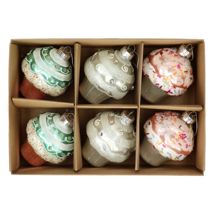 <h4>Christmas bauble Cupcake 80mm ass.</h4>