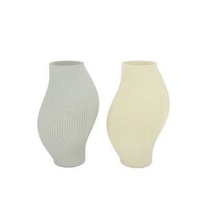 Luxx Nordic Green Vase Swirl Ass 12x12x15cm
