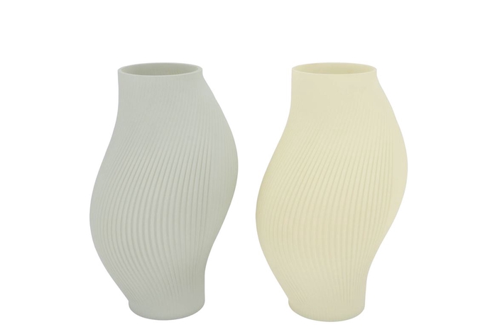 <h4>Luxx Nordic Green Vase Swirl Ass 12x12x15cm</h4>