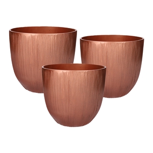 DF03-710634900 - Set/3 Pot Brass d37xh33 copper