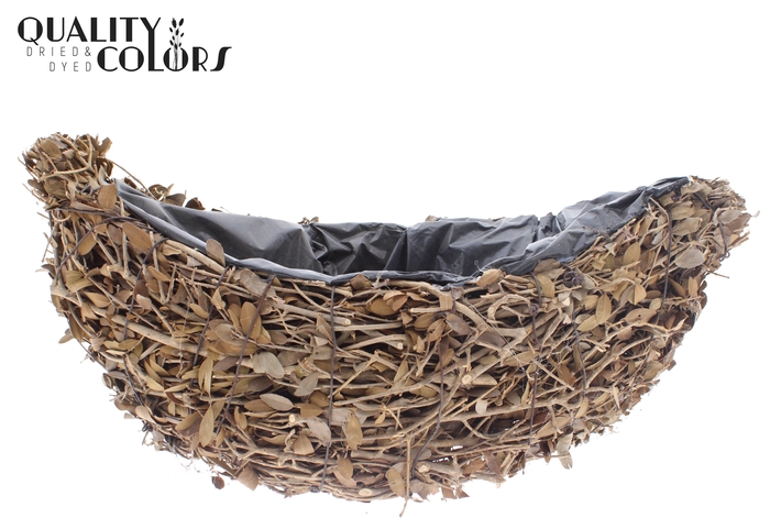 Planter Pinar Oval  L40cm B14cm Natural